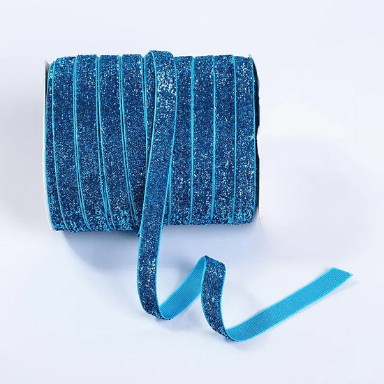 Nastro velluto glitter 10 mm – 50 metri multicolore per decorazioni, fai-da-te, confezioni regalo e artigianato