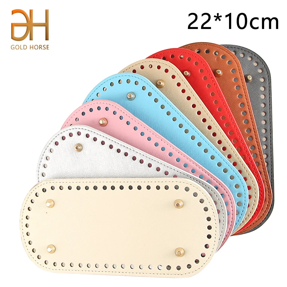 Fondi in PU Leather per Borsa DIY – 5 Taglie, Base Porta Borsa da Cucire per Borse all’Uncinetto, Parti Accessori Fai-da-Te