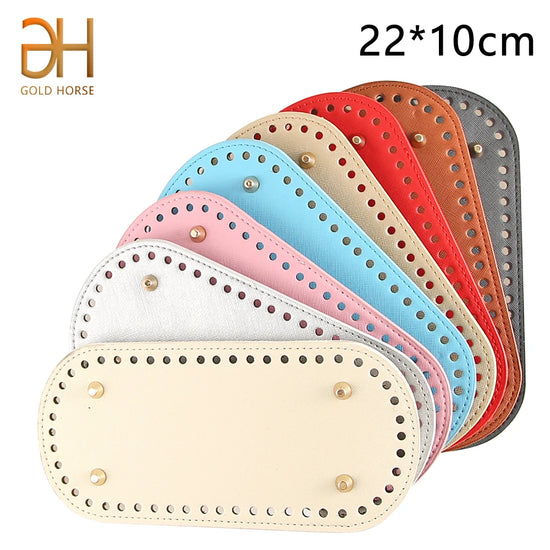 Fondi in PU Leather per Borsa DIY – 5 Taglie, Base Porta Borsa da Cucire per Borse all’Uncinetto, Parti Accessori Fai-da-Te