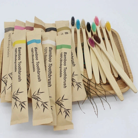 Spazzolini in Bambù 100 Pezzi – Set Colorato Eco-Friendly per Adulti