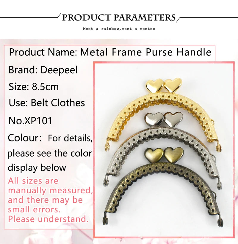 Chiusura da Cucire  85 mm con Chiusura Kiss-Lock – Mini Portamonete / Pochette DIY (1-10 pezzi)