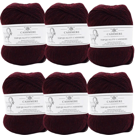 Set 6 gomitoli filo cashmere donna – Lana alta qualità per maglioni, sciarpe, cappelli e progetti fai-da-te