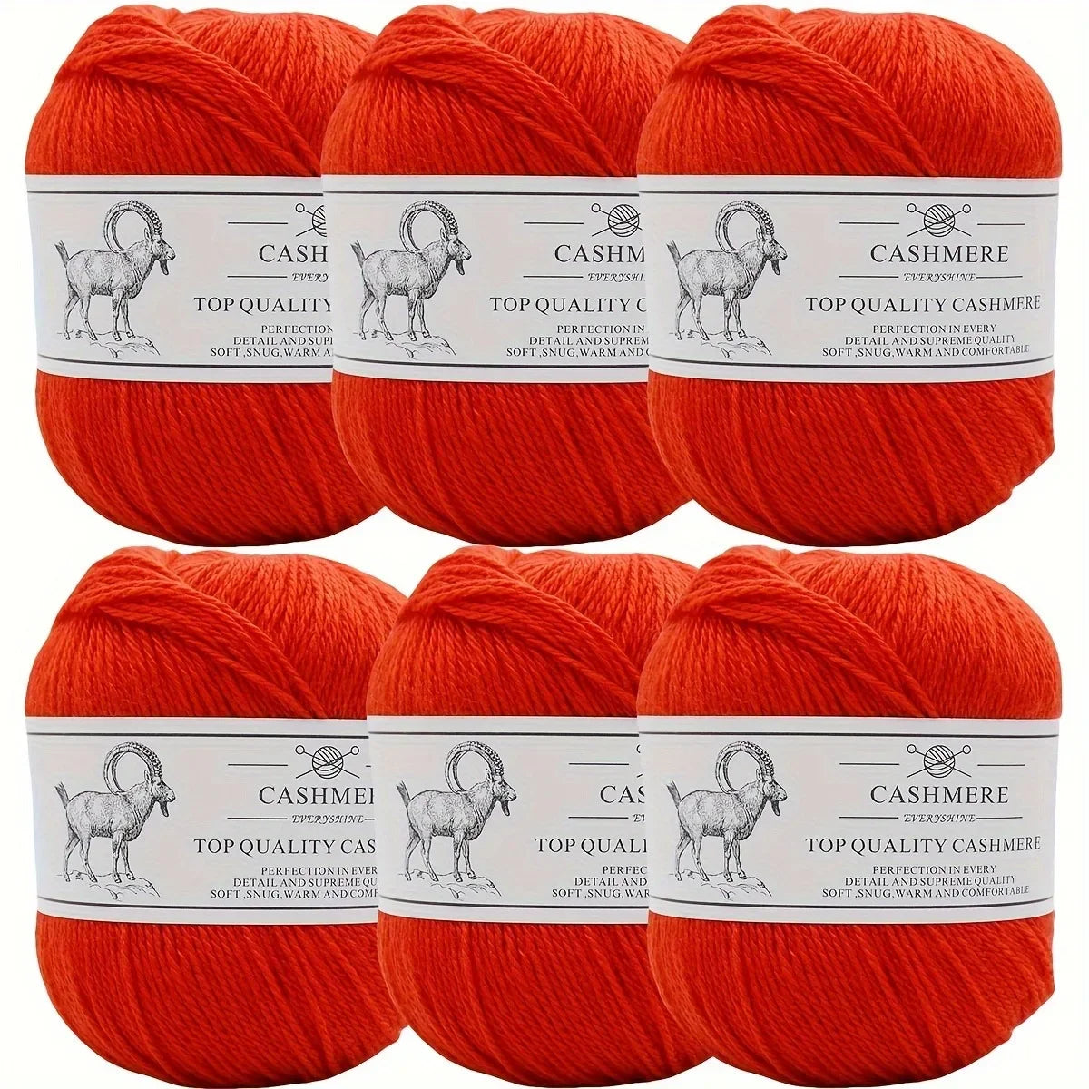 Set 6 gomitoli filo cashmere donna – Lana alta qualità per maglioni, sciarpe, cappelli e progetti fai-da-te