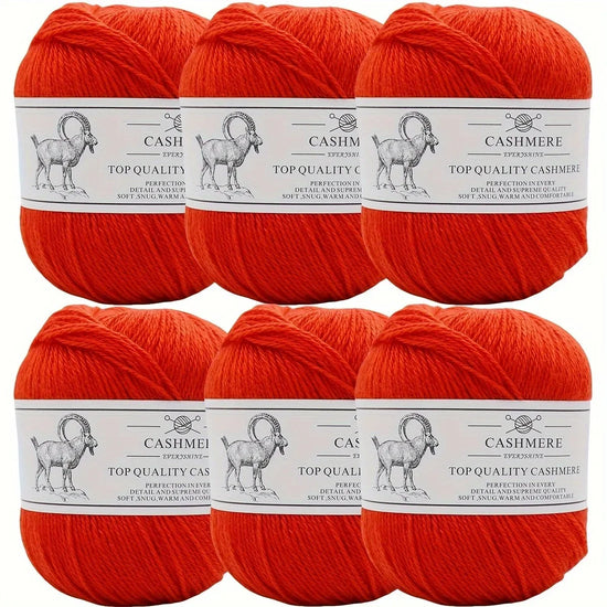 Set 6 gomitoli filo cashmere donna – Lana alta qualità per maglioni, sciarpe, cappelli e progetti fai-da-te