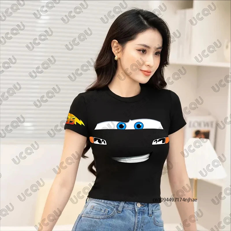 Maglietta Cars  SaettaMcQueen Donna – Crop Top Streetwear