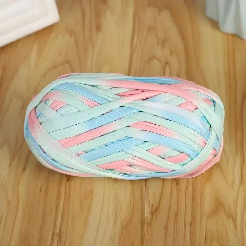 Fettuccia di Cotone Multicolor 100 g – Filo T-Shirt per Crochet, Maglia e Borse Handmade