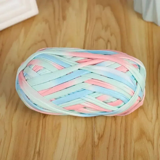 Fettuccia di Cotone Multicolor 100 g – Filo T-Shirt per Crochet, Maglia e Borse Handmade