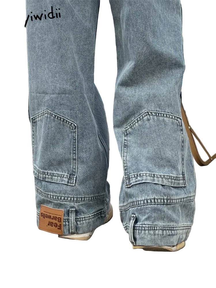 Jeans Donna Vita Alta Baggy – Pantaloni Denim Streetwear Loose Fit