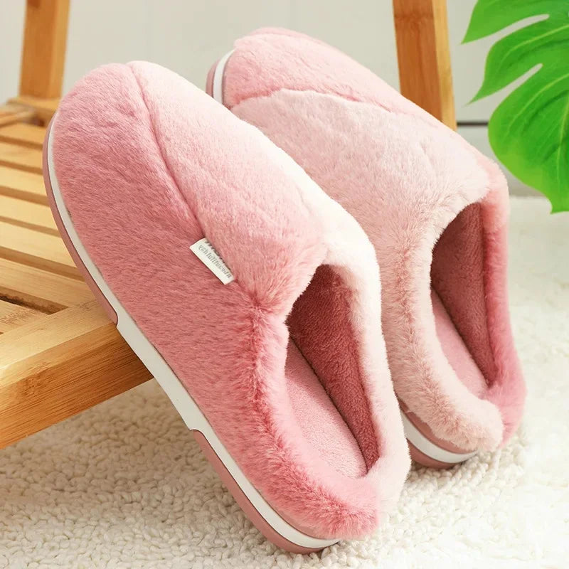Ciabatte indoor unisex 2025 – suola alta in cotone, antiscivolo, pelose e super calde