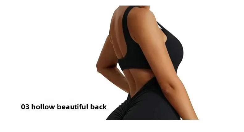 Tuta yoga intera seamless donna – Body atletico con schiena a U, modellante, da allenamento ad alto impatto