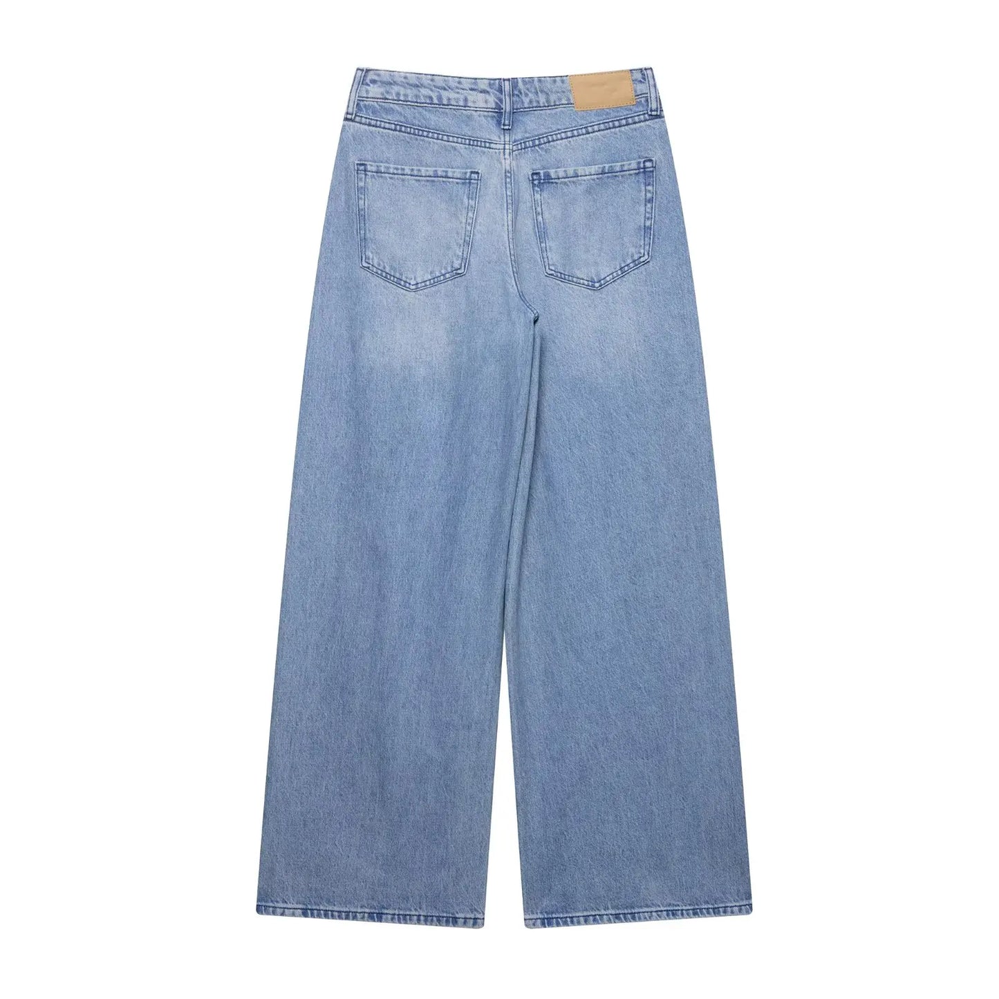 Set denim donna 2 pezzi 2025 – gilet con bottoni + jeans a vita alta wide-leg, look streetwear casual chic