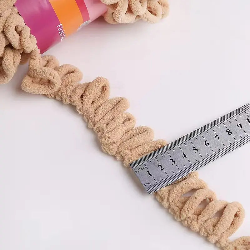 Filato ciniglia “donut braided ear” 100 g – Yarn in velluto intrecciato per maglieria, coperte, accessori fai-da-te