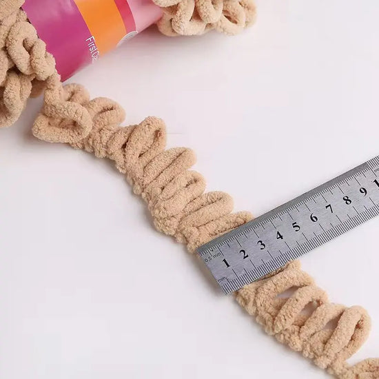 Filato ciniglia “donut braided ear” 100 g – Yarn in velluto intrecciato per maglieria, coperte, accessori fai-da-te