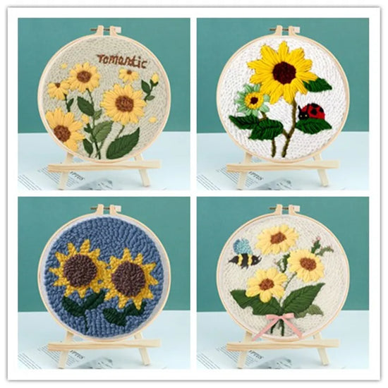 Kit Punch Needle Girasole – Ricamo DIY per Principianti