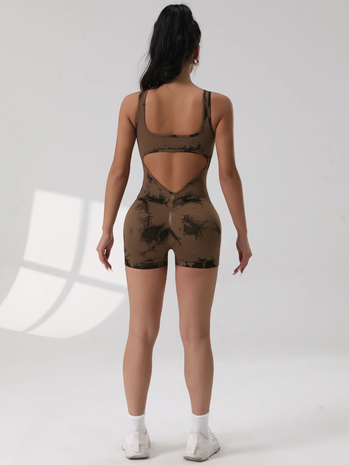 Jumpsuit sportiva donna 2025 – body seamless backless con scollo a U, elegante e funzionale