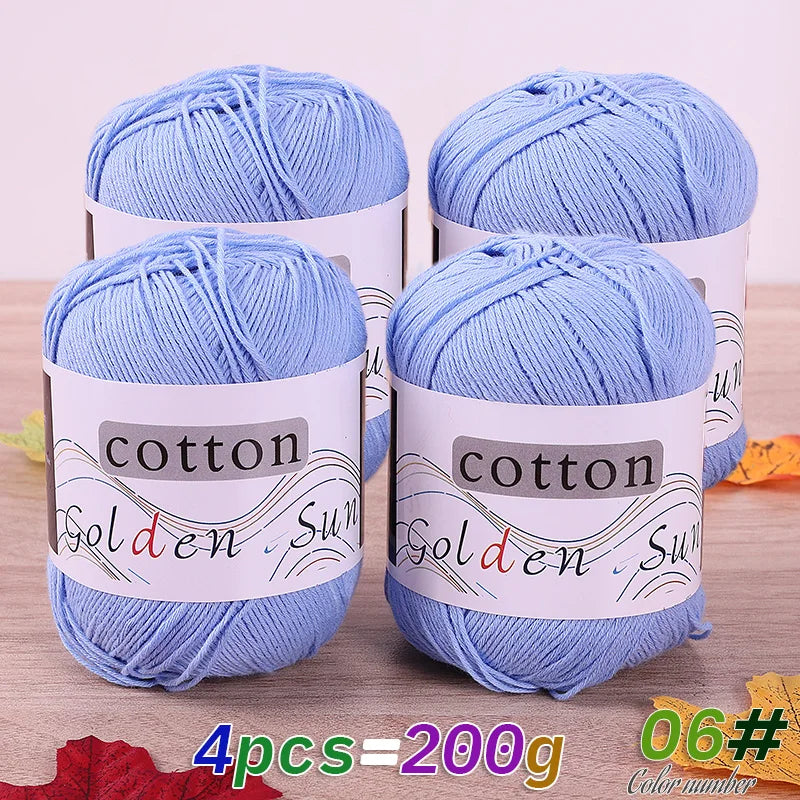 Filato in cotone 100% 200 g – filo medio-fino per uncinetto / knitting: maglioni, cappelli, copertine fai-da-te