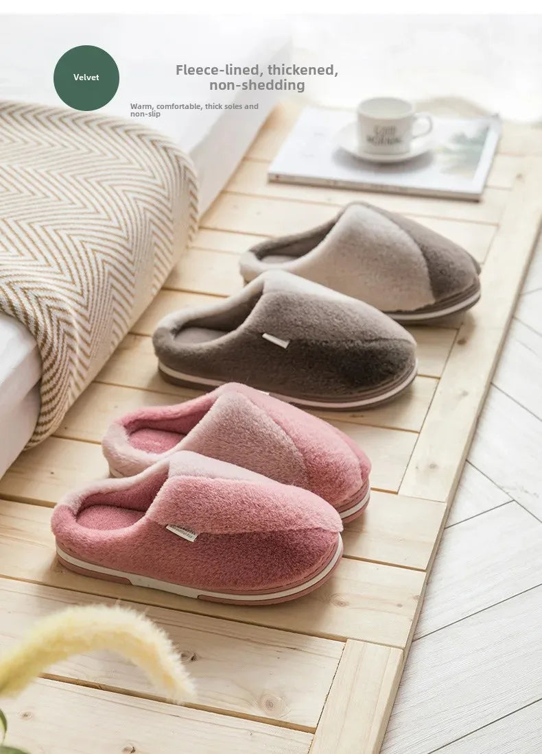 Ciabatte indoor unisex 2025 – suola alta in cotone, antiscivolo, pelose e super calde