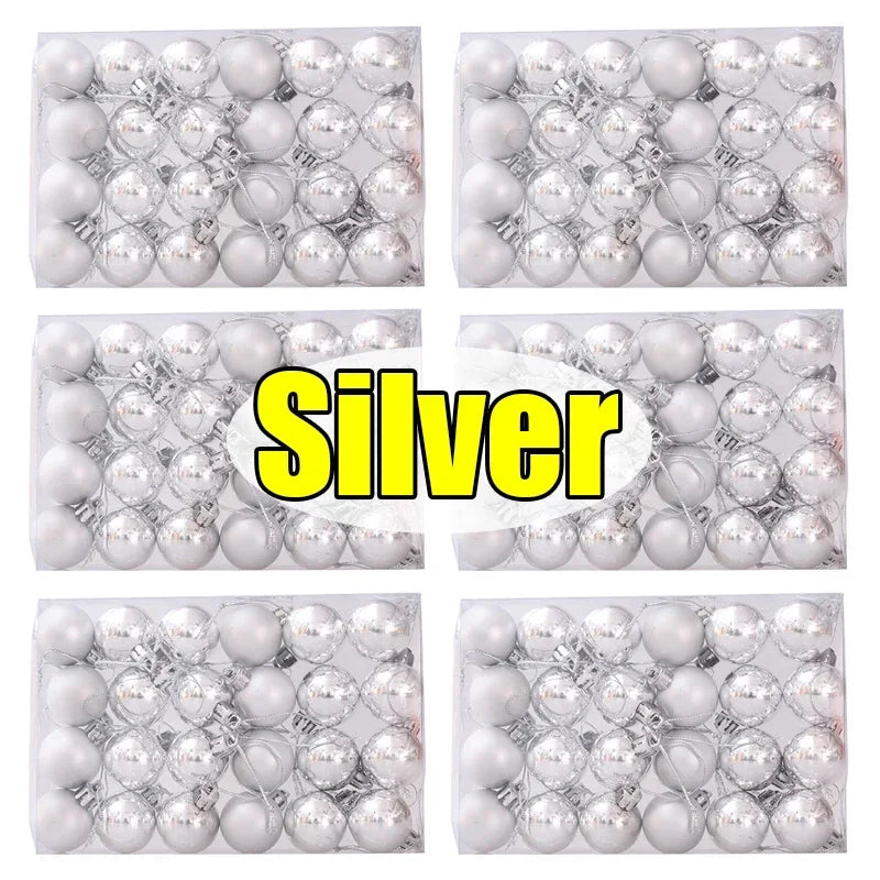 Set da 24-144 palline natalizie da 3 cm – Decorazioni natalizie infrangibili per alberi di Natale e feste