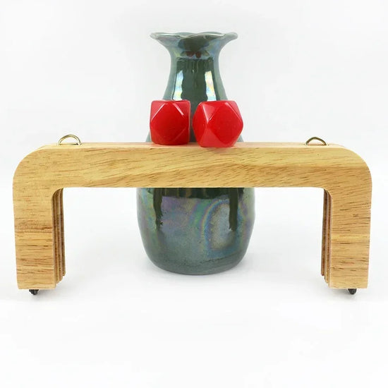Set di manici in legno da 20 cm per borse – Chiusura a bacio per cucito fai-da-te, confezione da 1, 2 o 5 pezzi