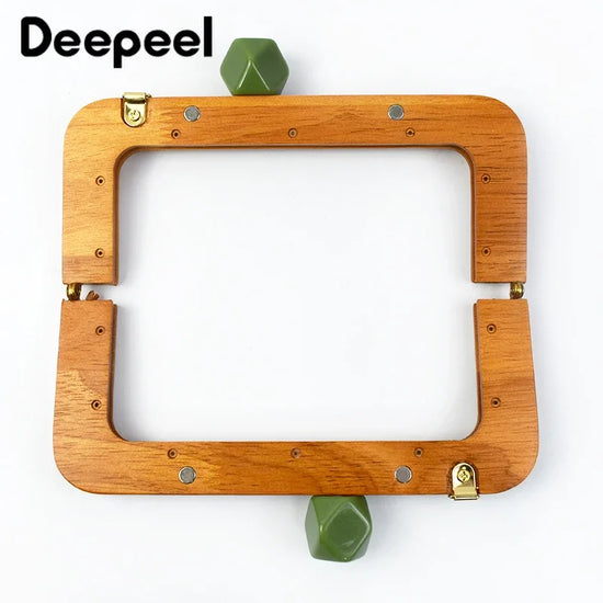 Set di manici in legno da 20 cm per borse – Chiusura a bacio per cucito fai-da-te, confezione da 1, 2 o 5 pezzi