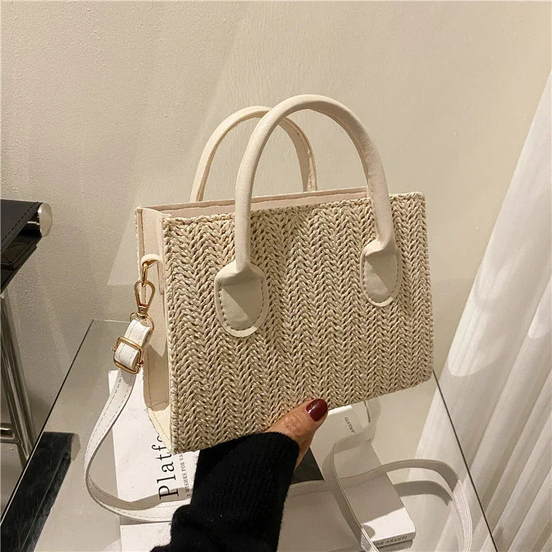 Borsa Tracolla Donna in Paglia Intrecciata – Stile Casual