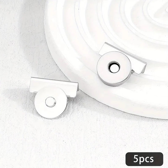 Set 5 Coppie Fermagli Magnetici Metallici Seamless – Snap Button per Chiusura Borse