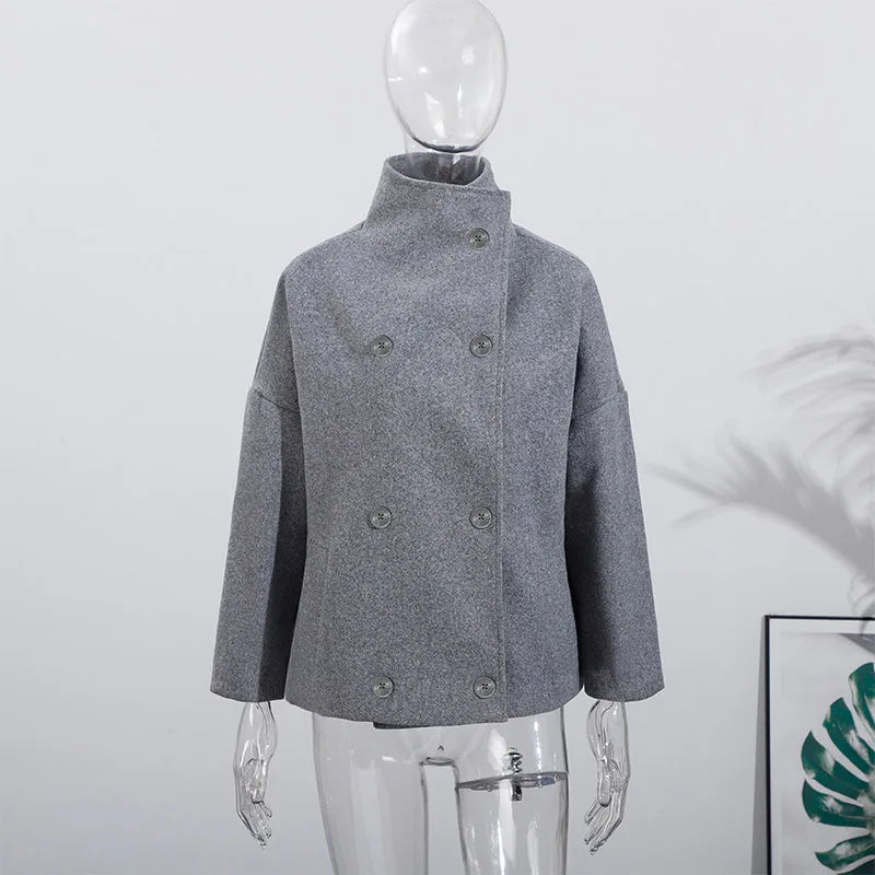 Giacca donna con collo alto e bottoni, modelli 01-04