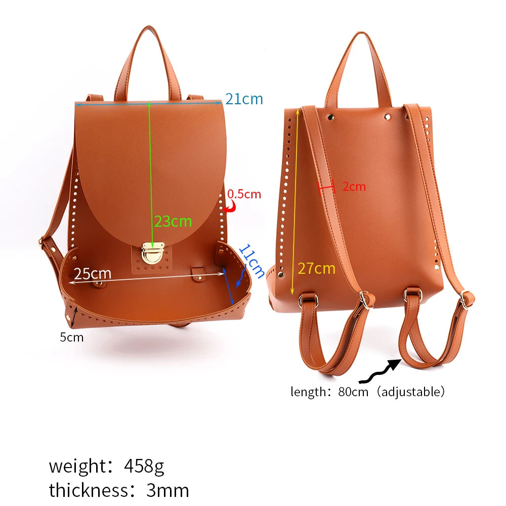 Kit Zaino / Borsa con Base in Ecopelle e Uncinetto – Fai-da-Te Borsa Unica