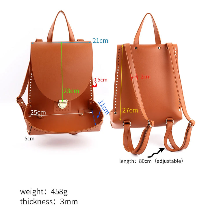 Kit Zaino / Borsa con Base in Ecopelle e Uncinetto – Fai-da-Te Borsa Unica