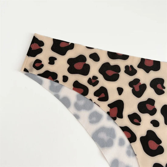 Set 7 pezzi perizomi donna in ice silk ultra sottile – G-string vita bassa con stampa farfalla/leopardato/frutta, lingerie comfort e sexy