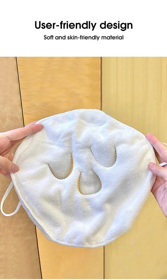 Asciugamano Viso Caldo/Freddo per Skincare – Maschera Viso con Compressa Termica e Ganci