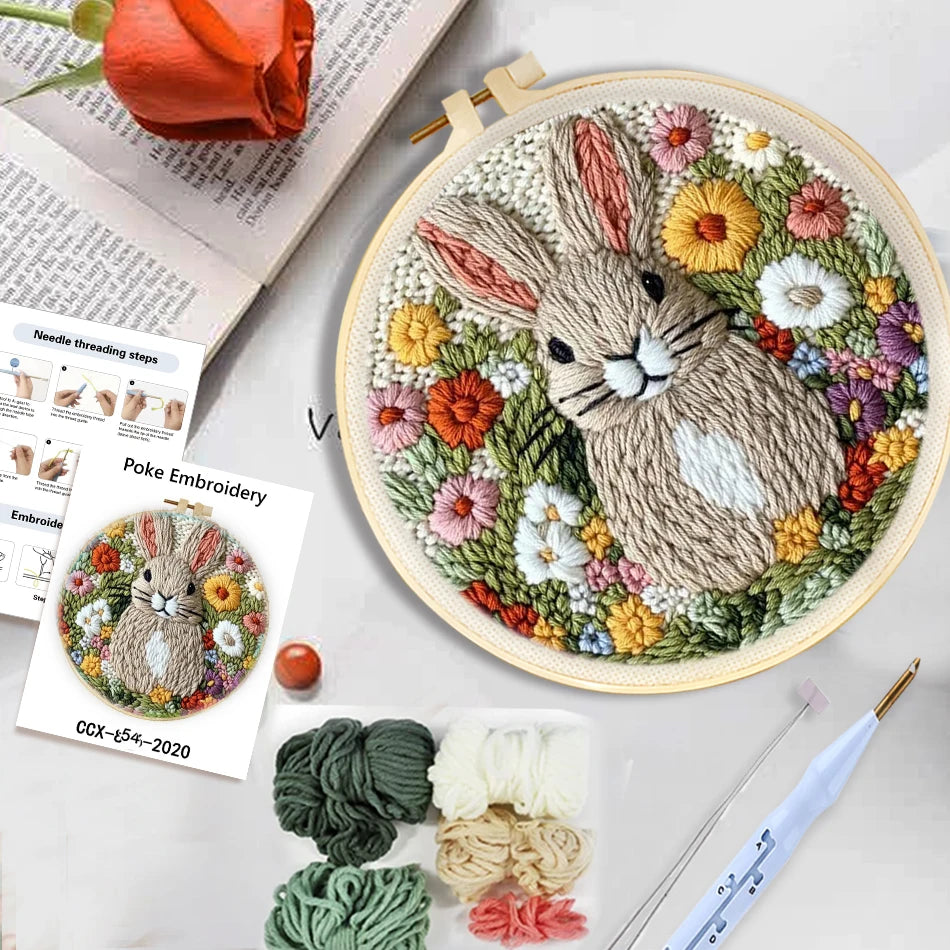 Kit Punch Needle Animali – Ricamo DIY per Principianti
