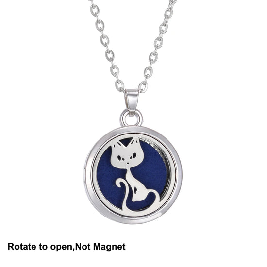 Collana Aromaterapia Albero della Vita – Ciondolo Rotondo Diffusore Oli Essenziali in Acciaio Inox | Idea Regalo Donna