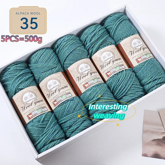 Set 5 gomitoli filato spesso alpaca 500 g – yarn grosso per maglioni, cappotti e crafting inverno