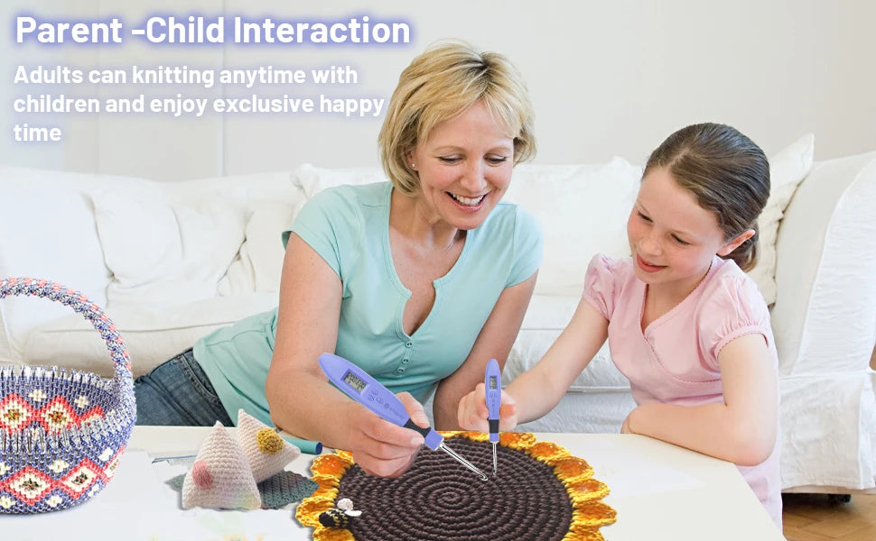 Set Uncinetti Luminosi 12 pezzi con Contatore e Punte Intercambiabili – Kit Crochet Ergonomico per Principianti