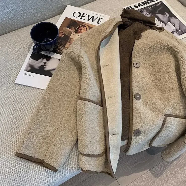 Giacca corta in pelliccia d'agnello donna – Cappotto oversize imbottito per l'inverno, taglie piccole disponibili