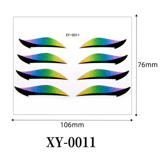Adesivi Eyeliner Glitter Waterproof – Stickers Trucco Occhi Party