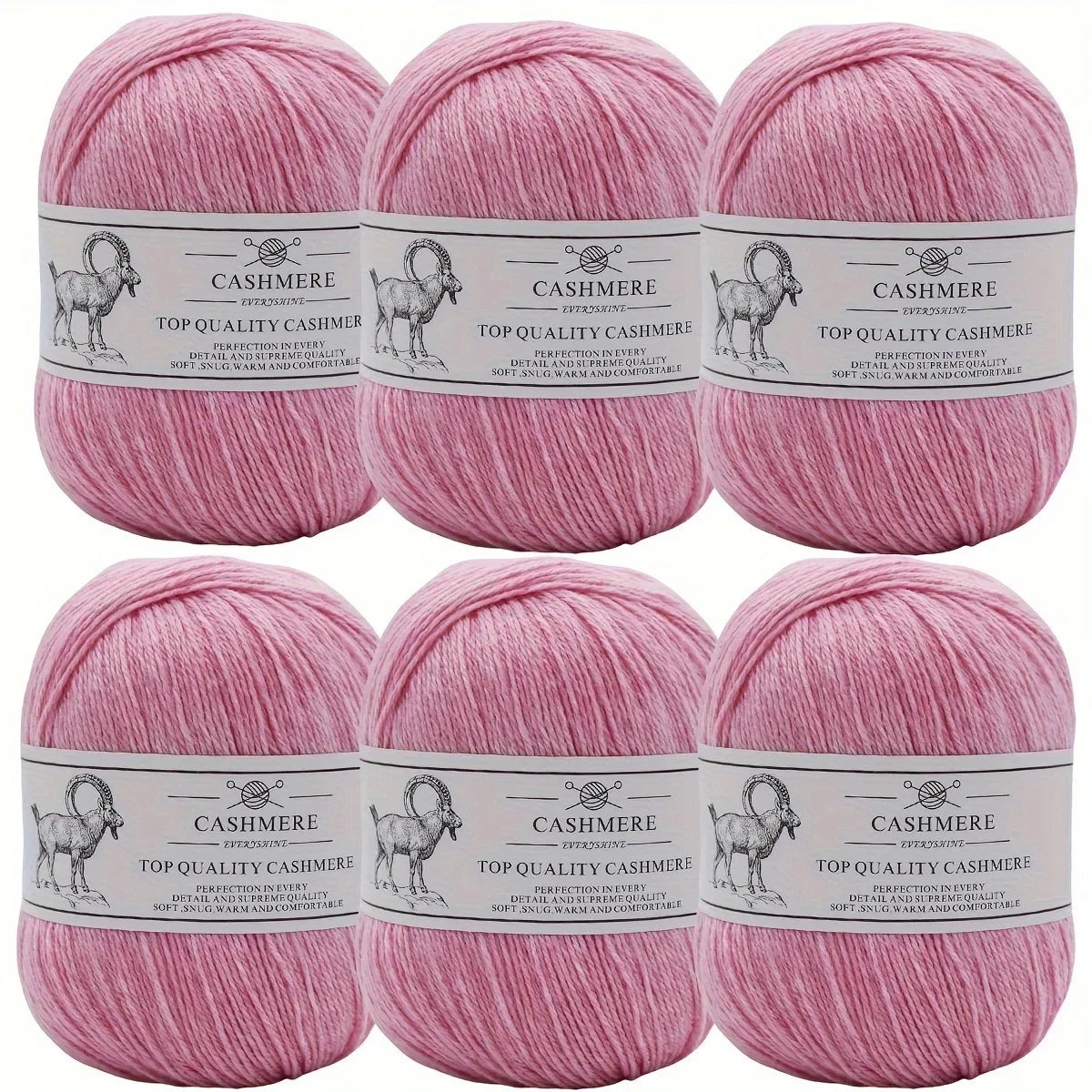 Set 6 gomitoli filo cashmere donna – Lana alta qualità per maglioni, sciarpe, cappelli e progetti fai-da-te