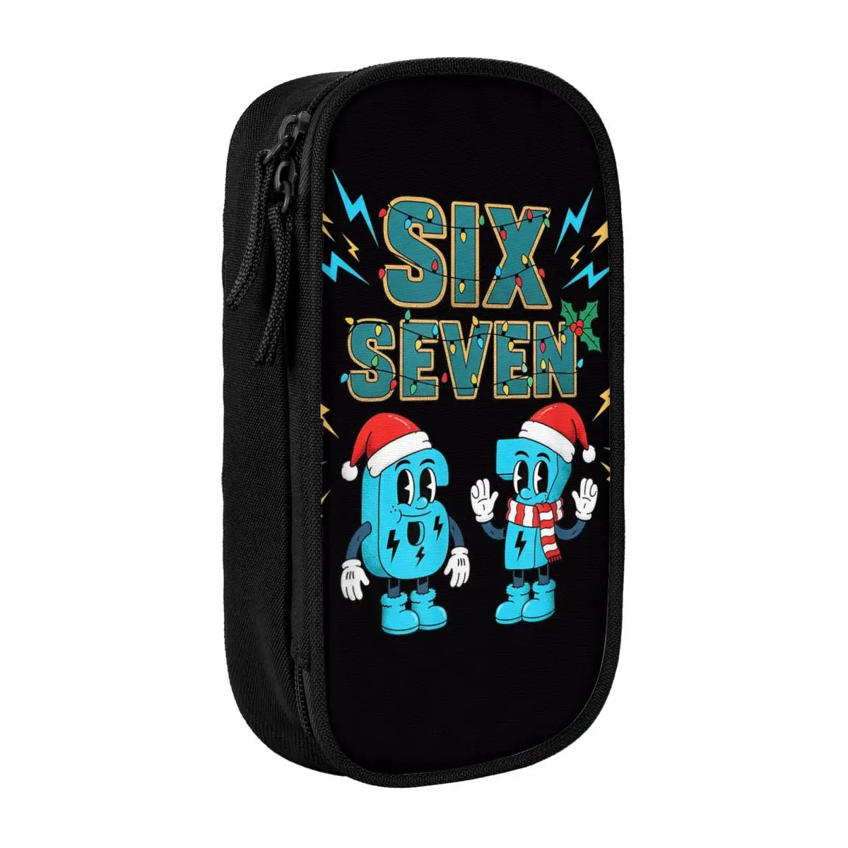 Meme 6 7 Six Seven Italian Steal A Brainrot 67 Pencil Case Canvas Pencil Box Child Vintage College School Pencil Cases Supplies
