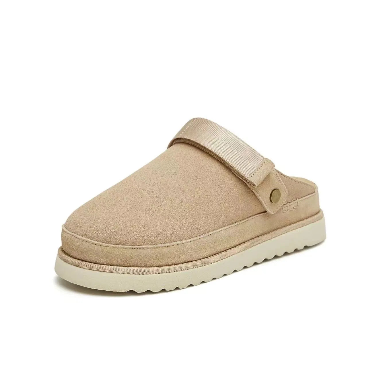 Clogs donna suola spessa inverno 2025 ‒ slippers suede con fondo rialzato, calde antiscivolo