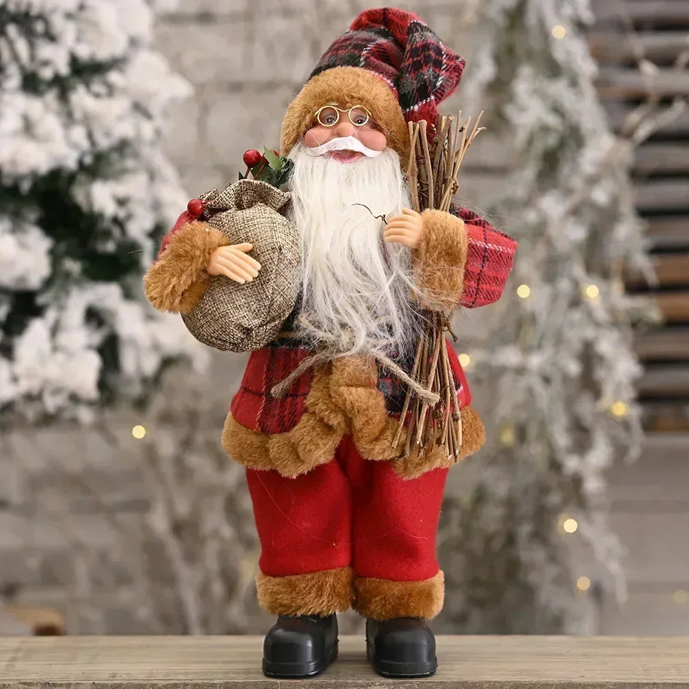 Pupazzo Babbo Natale peluche 30 cm ‒ decorazione natalizia morbida per casa, albero, festa (set 1-4 pezzi) 2025