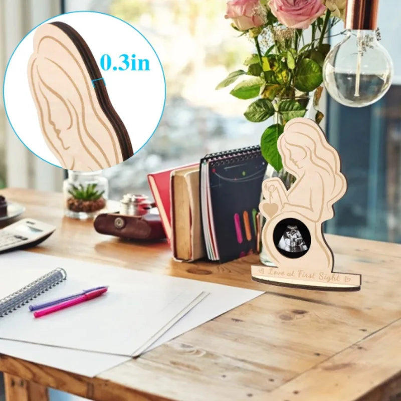Porta Braccialetto Nascita Neonato – Targhetta Hello World in Legno
