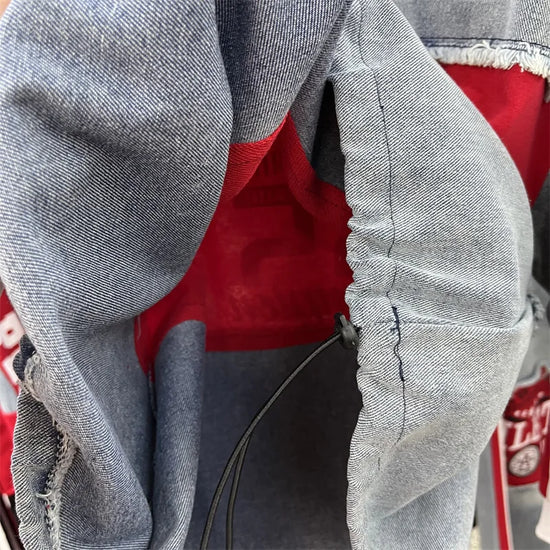 Completo Donna Felpa + Pantaloni Color-Block – Set Streetwear Casual con Cuffs Grezzi