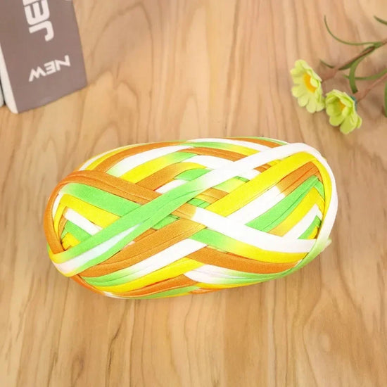 Fettuccia di Cotone Multicolor 100 g – Filo T-Shirt per Crochet, Maglia e Borse Handmade