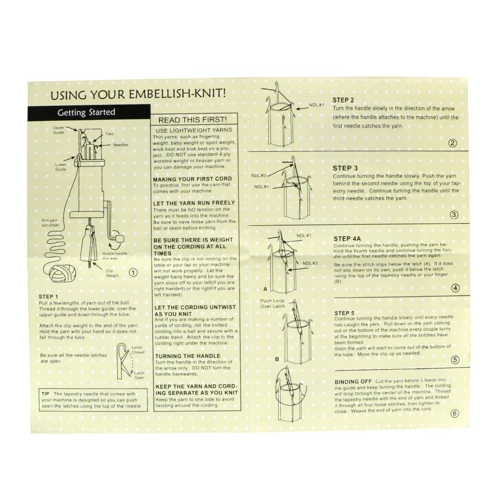 Macchina Maglieria Manuale Portatile con Manovella – Knitting Loom DIY