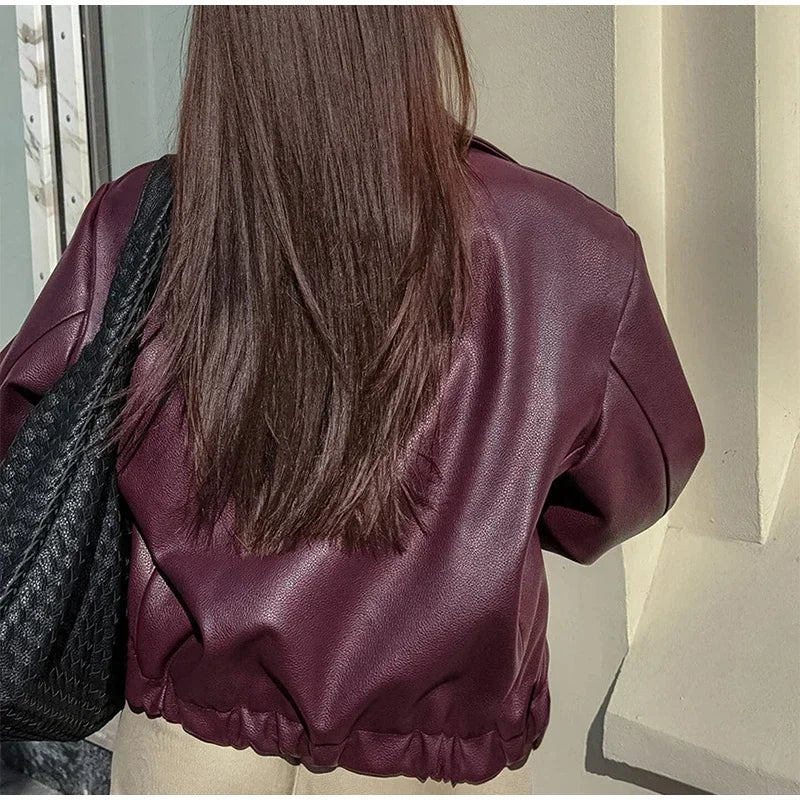 Giacca Donna in Similpelle con Zip e Colletto - immagine 18