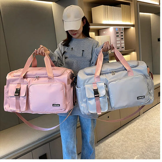 Borsa sportiva donna 2025 – duffel con doppio comparto asciutto/bagnato ideale per palestra, nuoto e viaggi
