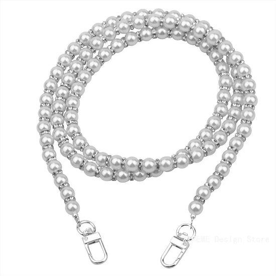 Tracolla per borsa 120 cm con perle imitation – shoulder strap lunga da spalla, stile elegante e decorativo 2025