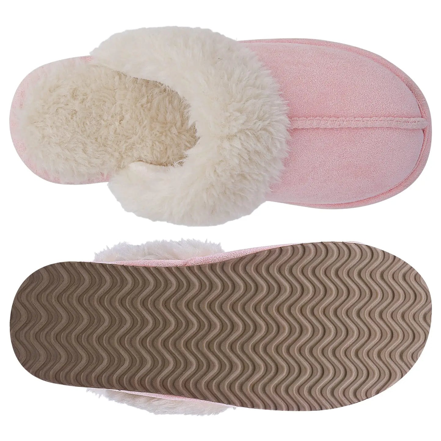 Ciabatte donna in pelliccia eco e suede – antiscivolo, indoor/outdoor, moda casa 2025