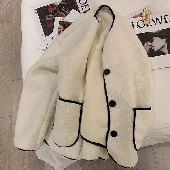 Giacca corta in pelliccia d'agnello donna – Cappotto oversize imbottito per l'inverno, taglie piccole disponibili